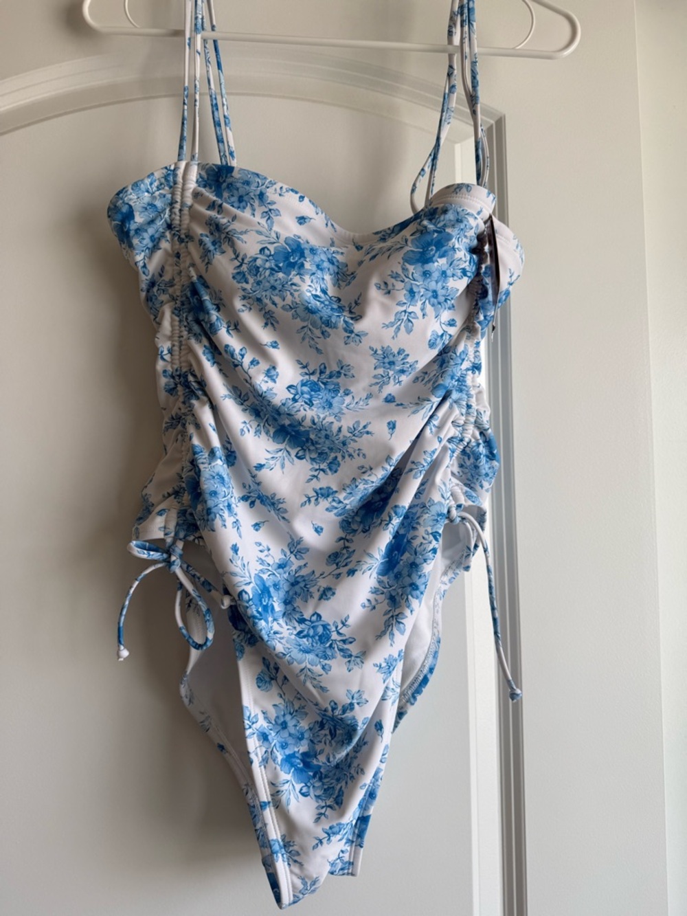wild fable White Floral One-Piece Swimsuit with Bridgerton Vibes - Picture 2 of 10